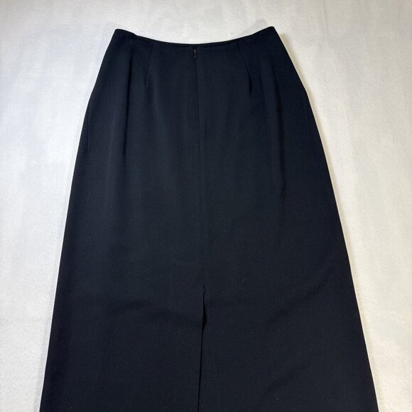 Sara Sturgeon Black Wool Lined Long Skirt Size3 Lined Career Office Classic - Picture 4 of 9